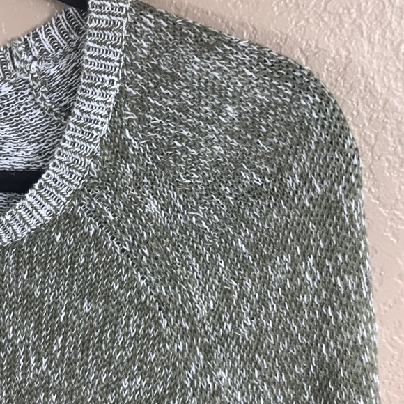 Eileen Fisher organic green and white crew neck sweater. - Picture 3 of 7